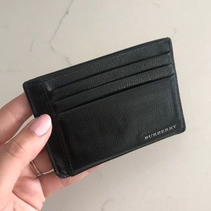 Burberry card case with money clip